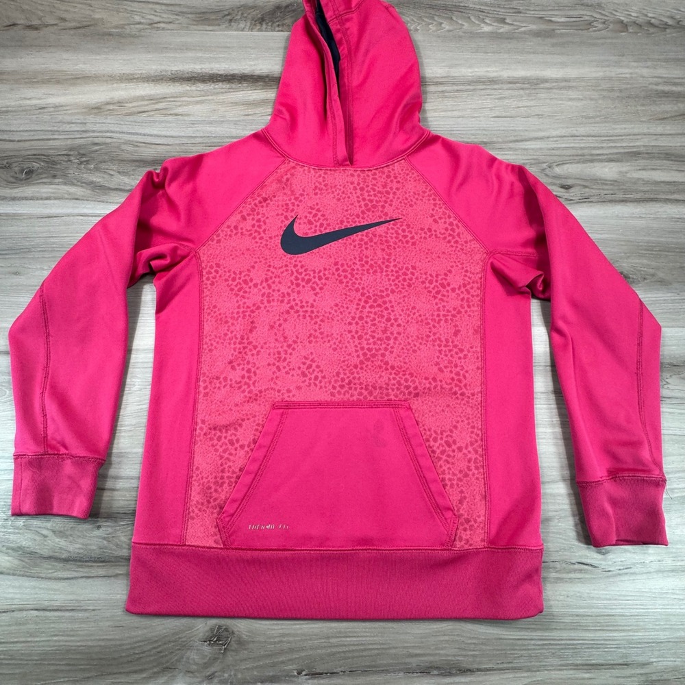Nike Kids Therma-FIT Hoodie Pink Youth XL Athletic‎ Pullover